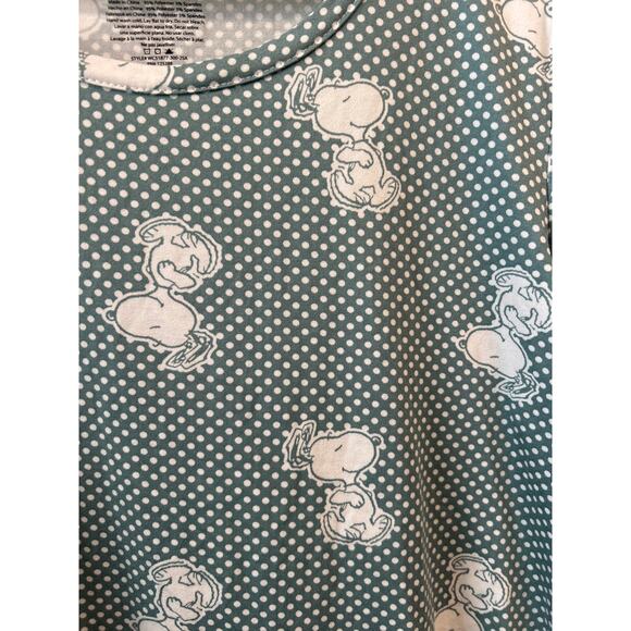 Snoopy Peanuts Charlie Brown Jogger Pant Sleepwear Lounge Set Soft Green Medium - Picture 3 of 11